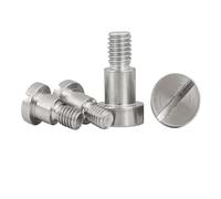 Tornillo de cabeza hueca con forma de hombro, 2 uds-10 Uds tornillos de hombro ranurados cabeza delgada M3-M6 tornillo paso perno rodamiento límite(10mm (L),(D4) M3 10PCS)