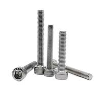 Tornillo de cabeza hueca hexagonal de acero inoxidable A2-70 304, alargado, largo de 200 mm, DIN912, M2, M2.5, M3, M3.5, M4, M5, M6, M8(100mm,M8 5pcs)