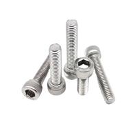 Tornillo de cabeza hueca hexagonal DIN912, M1.4 M1.6 M2 M3 M3.5 M4 M5 M6 M8, acero inoxidable 304 A2-70, longitud de 2-80 mm(10mm,M4 10pcs)