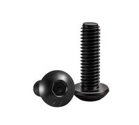 Tornillo de cabeza hueca hexagonal M2 M2.5 M3 M4 M5 M6 Perno 304 Pernos hexagonales de carbono negro de acero inoxidable(Black Carbon Steel,5mm (50pcs),M4)