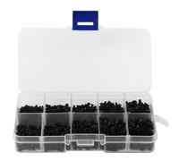 Tornillo de Cabeza Plana, Acero al Carbono, Alta Resistencia, 250pcs Negro - Precisión en Roscas, Ideal para Industria Electrónica (1000 piezas)