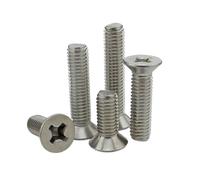 Tornillo de Cabeza Plana avellanada con Ranura en Cruz de Acero Inoxidable 304/316, M6 x 20, M6 x 25, M6 x 25, M6 x 30, M6 x 30, M6 x 35, M6 x 35