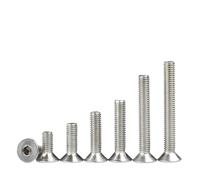 Tornillo de cabeza plana avellanada hexagonal M2 M3 M4 M5 M6 M8 M10 pernos Allen DIN7991 acero inoxidable 304(75mm,M4 (20pcs))