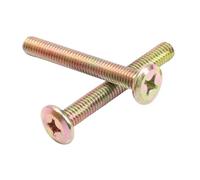 Tornillo de cabeza plana con bisel cruzado M6 M8, conector de muebles de acero zincado, tornillo for muebles de cuna y armario(M8x40mm 5pcs)