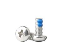 Tornillo de cabeza plana con rosca cruzada, acero inoxidable 304, M2, M2.5, M3, M4, M5, M6, semirecubierto, con recubrimiento azul y dispensador de adhesivo.(M3x16mm-50pcs)