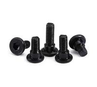 Tornillo de cabeza plana hexagonal de acero al carbono de grado 12,9, Perno de posicionamiento de hombro negro M2.5M3(10pcs,M2.5x8mm)
