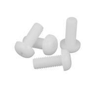 Tornillo de cabeza plana Phillips, rosca métrica, de plástico, blanco y negro, con rosca de cruz y rosca redonda. Longitud: 4 mm - 80 mm.(White Nylon Screw,M2.5X8(55pcs))