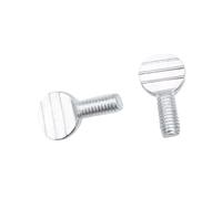 Tornillo de cabeza plana Tornillo de acero al carbono con baño blanco for raqueta tenis mesa, cabeza plana forma pulgar, perno manual M4M5M6M8M10(M6X16 25pcs)