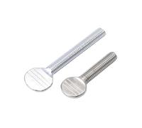 Tornillo de cabeza plana Tornillo manual M4 M5 M6 con revestimiento de zinc de carbono for raqueta de tenis de mesa(10MM_M6-5PCS)