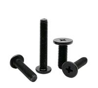 Tornillo de cabeza plana ultrafina for computadora portátil, de acero inoxidable 304, color negro, M1.6, M2, M2.5, M3, M4, M5, M6(10mm)