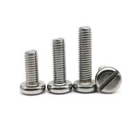 Tornillo de cabeza redonda con ranura ranurada de acero inoxidable 304 M1.6 M2 M2.5 M3 M4 M5 M6 M8 M10, 10pcs M5