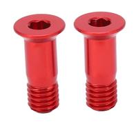 Tornillo de Cambio Trasero para Bicicleta, 2 Uds., Tornillos de Aleación de Aluminio, Sujetadores para Cambio Trasero(Rojo)