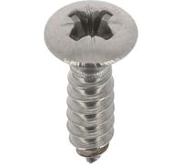 Tornillo de chapa de acero inoxidable A4 avellanado Pozidrive, 4,2 mm x 16 mm, DIN 7983, lote de 20