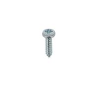 Tornillo de chapa de acero inoxidable A4 cilíndrico abombado Pozidrive, 3,9 mm x 16 mm, DIN 7981, cinc blanco, lote de 50