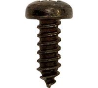 Tornillo de chapa de cabeza cilíndrica abombada Pozidrive, 4,2 mm x 13 mm, DIN 7981, cinc negro, lote de 50