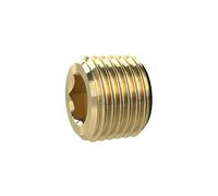 Tornillo de cierre, hexágono interior, sin unión, R 1 1/2, SW 24, latón, presión de trabajo máx. 25 bares, temperatura de funcionamiento Máx. 150 °C.