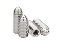 Tornillo de empuje de resorte con bola, Tornillos de fijación hexagonales acero negro 12,9 inoxidable 304 M2.5-M16 4-50 mm, paquete surtido(304 Stainless,35MM-5PCS M8)