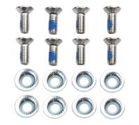 Tornillo de encuadernación de metal para tabla de snowboard M6 x 16 mm con espaciador OD de 20 mm para mantener la altura correcta de la pila durante el montaje de encuadernación (8 piezas)