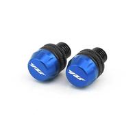 Tornillo de espejo retrovisor Para YZF R3 R1 R6 R25 R15 R125 Tornillo Para Espejo De Aleación Aluminio CNC M10 Accesorios Tapa Para Tapón Cubierta(Blue)