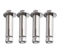 tornillo de expansión, 3 uds, pernos de fijación anclaje tornillo expansión, tuerca hexagonal externa manga acero inoxidable 304(M8x50)