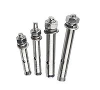 tornillo de expansión, 3PCS, Pernos de expansión tuercas hexagonales - Anclajes manga pernos y acero inoxidable 304 mm(M8x70)
