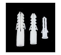 Tornillo de expansión de plástico, tornillos para ladrillo, 200 unidades, tornillos de nailon de manga blanca, tapones de plástico, anclajes de tubo de expansión M6 M8 (especificación: M8X40 (200