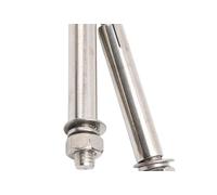 Tornillo de expansión M12 de acero inoxidable 304 - Anclaje de manguito for hormigón y mampostería - 2 unidades(M12x100mm)