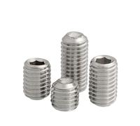 Tornillo de fijación con punta de copa hexagonal de acero inoxidable 316, M3, M4, M5, M6, M8, M10, con extremo cóncavo y sin cabeza(12mm)