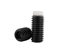Tornillo de fijación de cabeza plana Hexagonal POM convexo/perno negro sin cabeza M6 M8 M10 M12 M16 12,9 nivel de fijación duradera(6mm,M6x4x1-10pcs)