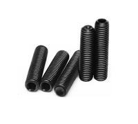 Tornillo de fijación de extremo cóncavo sin cabeza hexagonal de diente fino de acero de aleación de nivel 12,9 negro - M3 M4 M5 M6(M5x0.5x16mm-50Pcs)