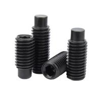 Tornillo de fijación hexagonal sin cabeza M2-M16 de acero al carbono con extremo convexo(12mm,M12-1pcs)