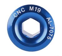 Tornillo de fijación para bielas de bicicleta de carretera adecuado para plato hueco PROWHEEL y M4000 M590 M596 M661 Series aleación de aluminio M19 M20 (M19 azul)