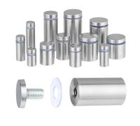 Tornillo de fijación para vidrio, El separador de acero inoxidable 24 piezas atornilla la fijación vidrio y cartelera(12x40mm)
