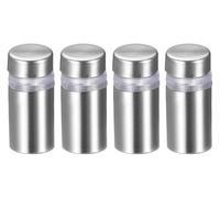 Tornillo de fijación para vidrio, Sujetadores de vidrio acero inoxidable Separadores acrílicos for vallas publicitarias 4/6 piezas 12x24 mm(4pcs)
