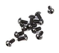 Tornillo de Freno de icleta,12 Pcs M5x10mm Perno Tornillo Freno Disco Aleación de Titanio Botón Cabeza T25 Torx Tornillos Pernos Cabeza de Freno Sujetador reemplazo para icleta (M5x10 Negro)