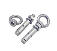 Tornillo de gancho expansión anillo elevación acero inoxidable 304 M6 M8 M10 M12 perno oscilante calentador agua for fontanería y HVAC(M8x120 (10 PCS))