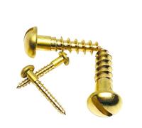 Tornillo de latón con cabeza plana ranurada M1.6~M6, autorroscante, cabeza redonda, for madera(M2.5x16)