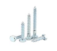 Tornillo de madera autorroscante Hexagonal, Perno de brida de acero al carbono galvanizado M6 M8 M10 M12, producto DIY, procesamiento de metal, 1-10 Uds.(M6x40mm-10pcs)