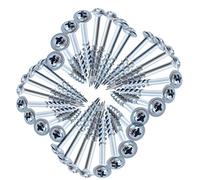 Tornillo de madera de bolsillo de bolsillo Tornillo Autogrimado T20 Torx Rosca gruesa 1-1/4 pulgadas 32 mm plateado 100pcs autoapposo