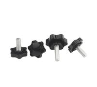 Tornillo de manija Blossom Rosca hexagonal Perno de manija de sujeción Mango de apriete M4 M5 M6 M8 M10 M12 para maquinaria,equipo Industrial Equipment(16mm,M4-10pcs(D 25mm))