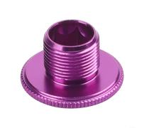 Tornillo de manivela MTB diseñado para fijación de manivela de plato con material de aleación de aluminio rosca M15 M20 compatible con IXF M19 (morado - M15)