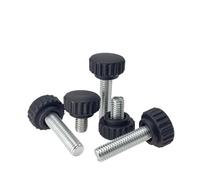 Tornillo de mano con mango de cabeza redonda de acero inoxidable 304 M3 M4 M5 M6 M8 M10 Tornillo moleteado de goma de baquelita(60mm,22-M8(5pcs))