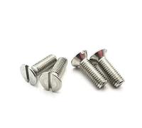 Tornillo de máquina cabeza avellanada plana ranurada con rosca métrica GB68, 10/50 piezas, M1.6, M2, .5, M3, M4, M5, M6, 304 A2-70, acero inoxidable(10mm,M1.6 50pcs)