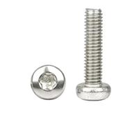 Tornillo de máquina de cabeza redonda Torx M2 M2.5 M3 M4 M5 M6 M8 de acero inoxidable con cabeza plana de seis lóbulos y tornillo de seguridad Torx GB2672(16mm,M6 5pcs)