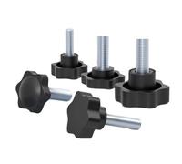 Tornillo de mariposa con pomo sujeción estrella M6/M8/M10 mm, acero al carbono galvanizado, diámetro cabeza 38, rosca apriete (M10*20-5 unidades)(M10*16mm5pcs)