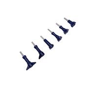 Tornillo de mariposa con tuerca en T M5 for cámara acción GoPro/DJI, repuesto perno acero inoxidable aleación aluminio CNC(Black-A,2pcs)