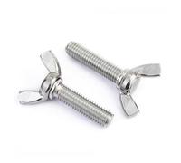 Tornillo de mariposa de cabeza ala, perno de ajuste manual de acero inoxidable 304, M3-M12(M4x70mm-5pcs)