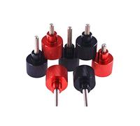 Tornillo de mariposa moleteado aleación aluminio inoxidable, perilla agarre manual, perno paso, negro/rojo, 1 unidad, M3, M4, M5, 5 mm-60 mm, for apretar a mano(Red M4,25mm)