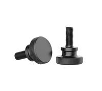 Tornillo de mariposa moleteado de cabeza moleteada negro GB834 DIN 464, ajuste manual for tornillos de cortina(10mm,M8 (2Pcs))