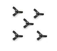tornillo de mariposa, Tornillo de pulgar M4 M5 M6 M8 Perno acero negro Tornillos mano con garra ala 6-60 mm 2/5/10 piezas(M6 5pcs,60mm)